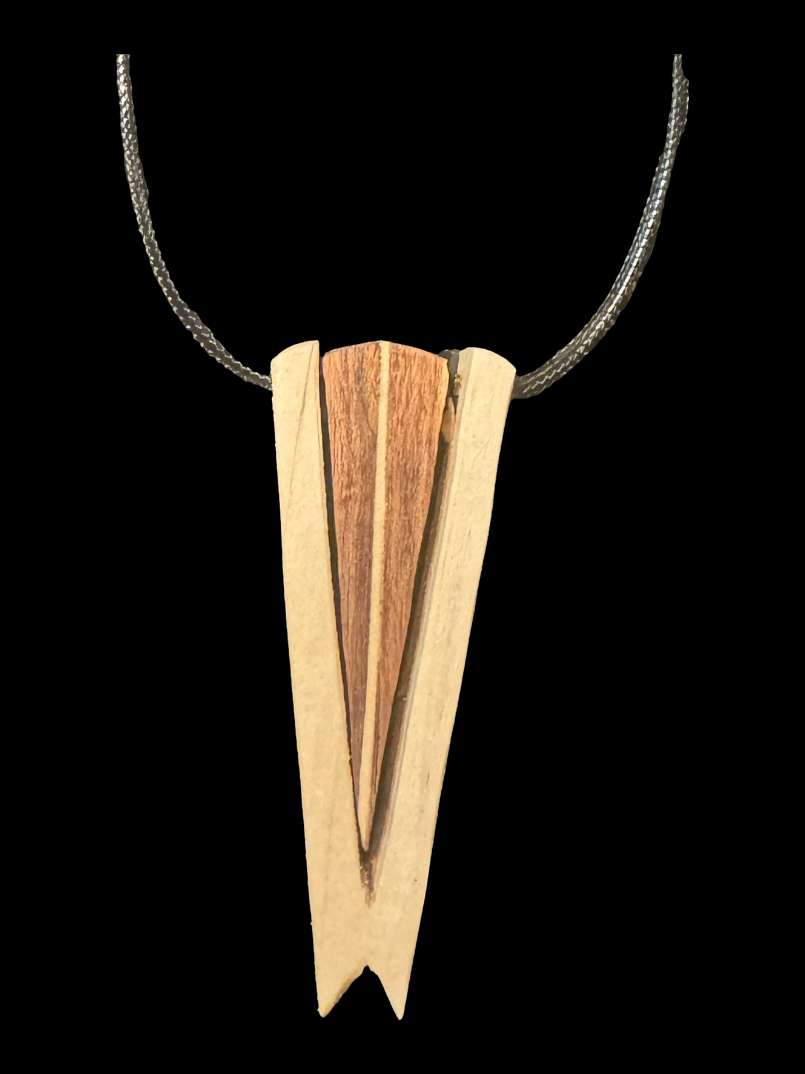Maple and walnut pendant