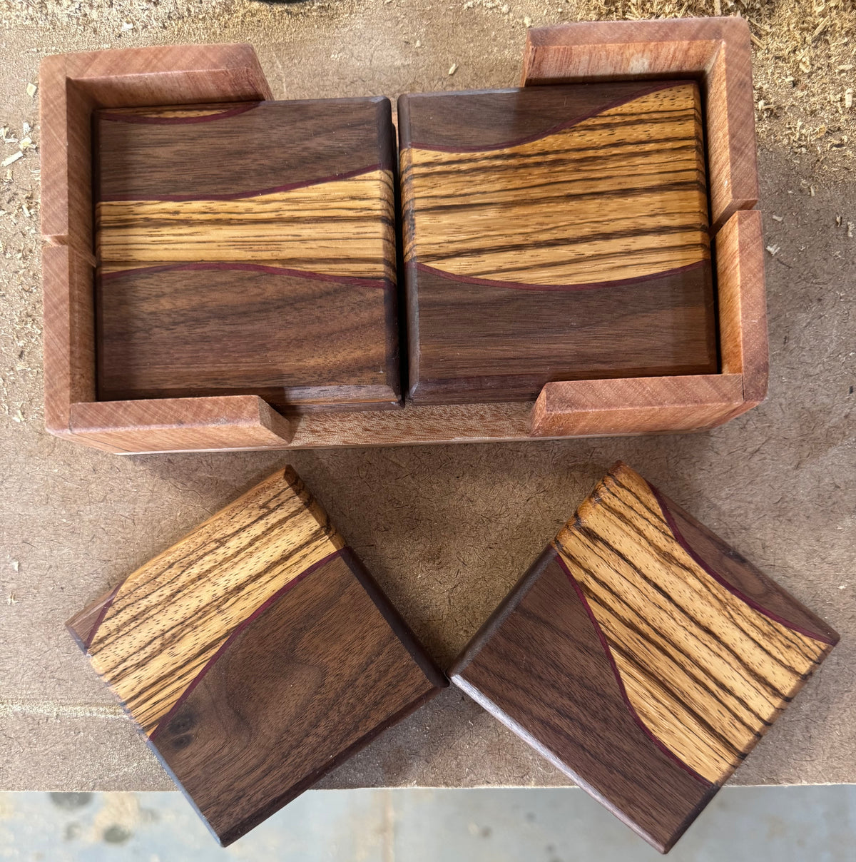 Exotic wood coasters